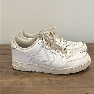 Nike Air Force 1 White Sneakers Size 10.5